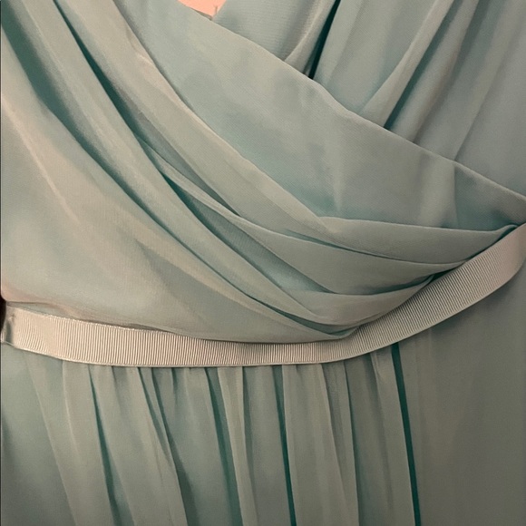 David\'s Bridal Turquoise Backless Dress